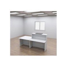 Mostrador recepción módulo recto derecha + minusválidos SERIE BASIC con sobremostrador