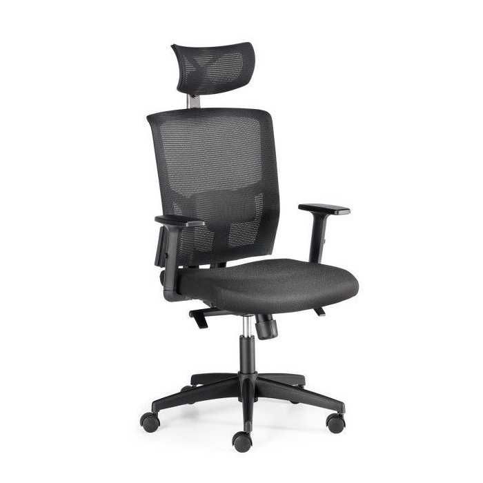 Silla de oficina VIENA, grueso asiento, mecanismo syncro, brazos regulables 1D