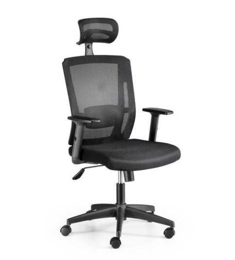 Silla de oficina ergonómica SOFIA de Euromof, cabecero y brazos regulables Silla de oficina ergonómica SOFIA de Euromof, cabecero y brazos regulables