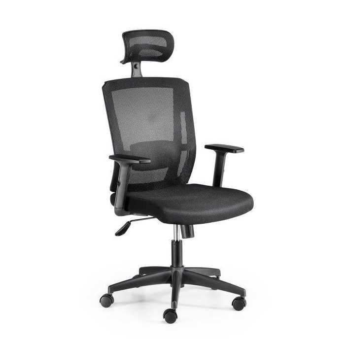 Silla de oficina ergonómica SOFIA de Euromof, cabecero y brazos regulables