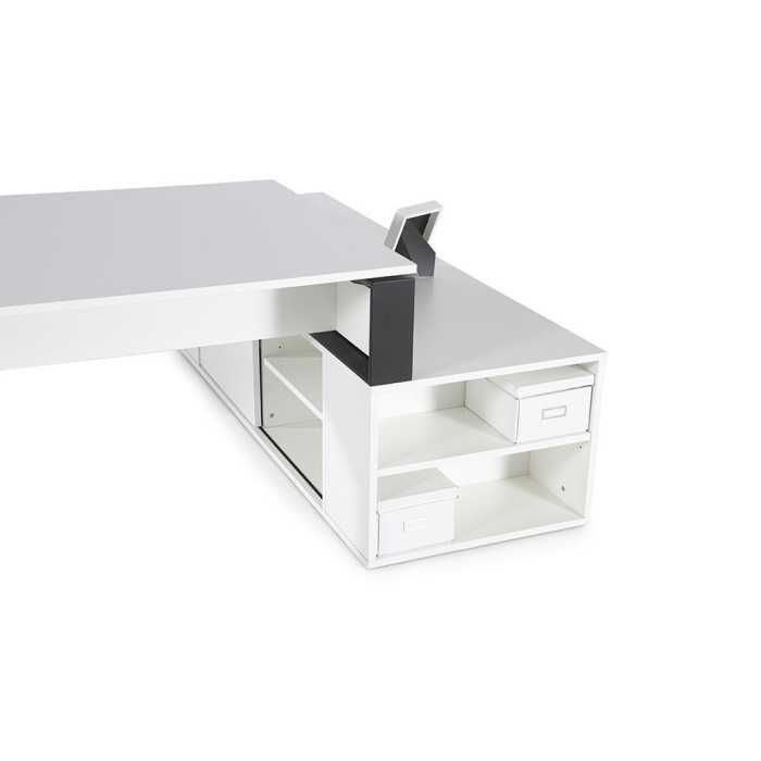 Mesa de despacho OMEGA con armario auxiliar lado izquierdo