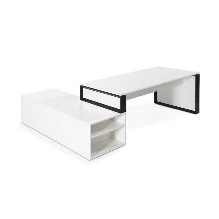 Mesa de despacho OMEGA con armario auxiliar lado derecho Mesa de despacho OMEGA con armario auxiliar lado derecho