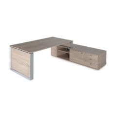Mesa de despacho OMEGA con armario auxiliar lado derecho Mesa de despacho OMEGA con armario auxiliar lado derecho