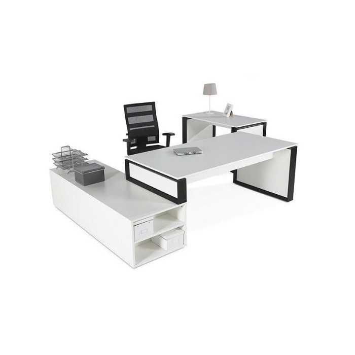Mesa de despacho OMEGA con armario auxiliar lado derecho Mesa de despacho OMEGA con armario auxiliar lado derecho