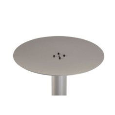 Mesa de reunión redonda pie metálico Blanco/Olmo de 110 CM Mesa de reunión redonda pie metálico Blanco/Olmo de 110 CM