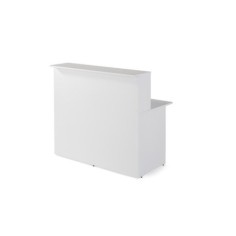 Mostrador recepción BASIC, medida 120 cm, con cajonera y armario bajo, color blanco Mostrador recepción BASIC, medida 120 cm, con cajonera y armario bajo, color blanco