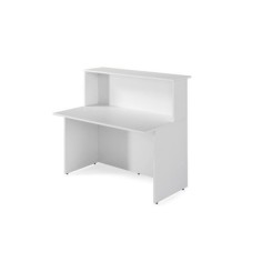 Mostrador recepción BASIC, medida 120 cm, con cajonera y armario bajo, color blanco Mostrador recepción BASIC, medida 120 cm, con cajonera y armario bajo, color blanco