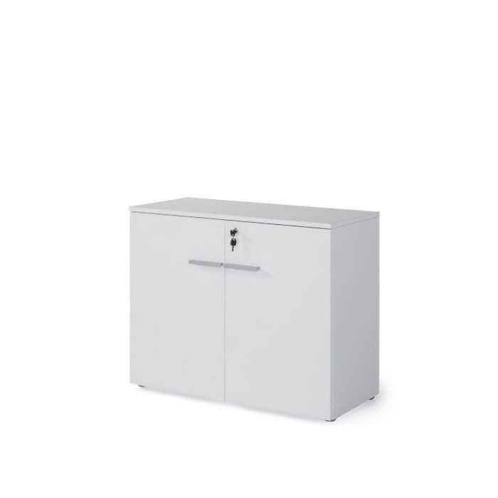 Mostrador recepción BASIC, medida 120 cm, con cajonera y armario bajo, color blanco Mostrador recepción BASIC, medida 120 cm, con cajonera y armario bajo, color blanco