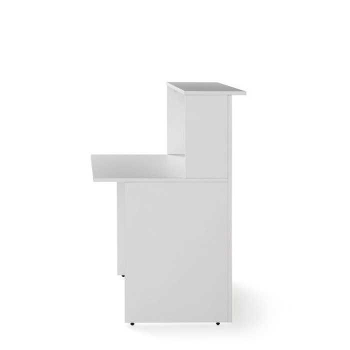 Mostrador recepción BASIC ancho 120 cm + cajonera 3 cajones, color blanco Mostrador recepción BASIC ancho 120 cm + cajonera 3 cajones, color blanco