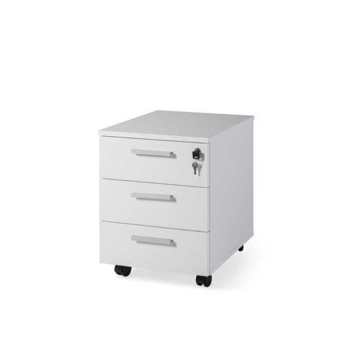 Mostrador recepción BASIC ancho 120 cm + cajonera 3 cajones, color blanco Mostrador recepción BASIC ancho 120 cm + cajonera 3 cajones, color blanco