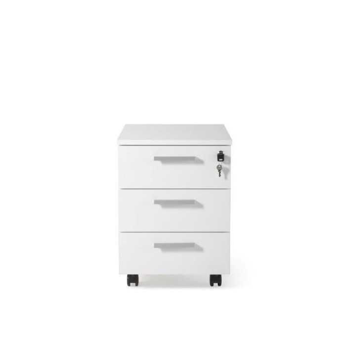 Mostrador recepción BASIC ancho 120 cm + cajonera 3 cajones, color blanco Mostrador recepción BASIC ancho 120 cm + cajonera 3 cajones, color blanco