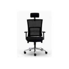Silla de oficina ergonómica ATLANTA de Euromof, cabecero, brazos 3D, base aluminio pulido Silla de oficina ergonómica ATLANTA de Euromof, cabecero, brazos 3D, base aluminio pulido