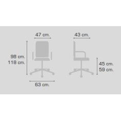 Silla Escritorio HERNAN 1 brazos regulables Silla Escritorio HERNAN 1 brazos regulables