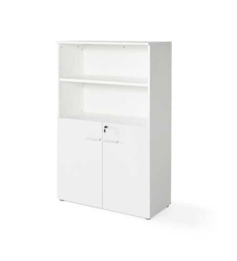 Armario medio con puertas bajas Serie Color Blanco/Olmo Armario medio con puertas bajas Serie Color Blanco/Olmo