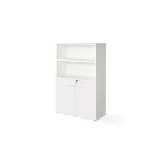 Armario medio con puertas bajas Serie Color Blanco/Olmo