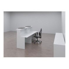 Mostrador Basic blanco 240 CM + 3 armarios bajos Mostrador Basic blanco 240 CM + 3 armarios bajos