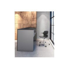 Mostrador de recepción individual ZETA, con pasacables