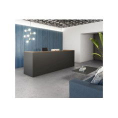 Mostrador de recepción doble ZETA, con pasacables, color configurable