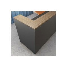 Mostrador de recepción doble ZETA, con pasacables, color configurable