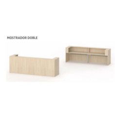 Mostrador de recepción doble ZETA, con pasacables, color configurable