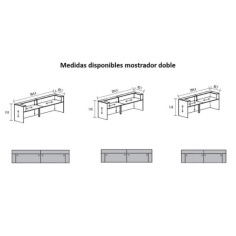 Mostrador de recepción doble ZETA, con pasacables, color configurable