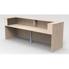 Mostrador de recepción doble ZETA, con pasacables, color configurable