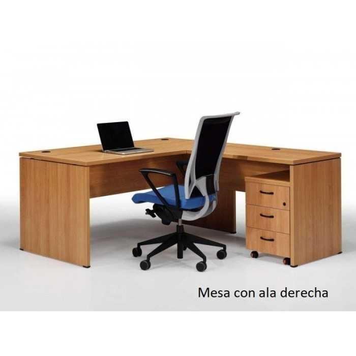 Mesa de oficina EURO 2000 con ala de Euromof