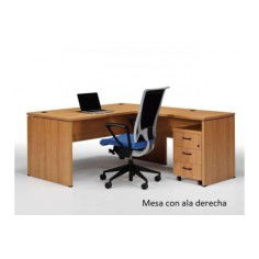 Mesa de oficina EURO 2000 con ala de Euromof