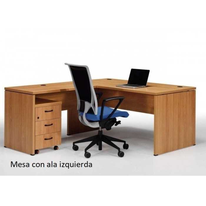 Mesa de oficina EURO 2000 con ala de Euromof