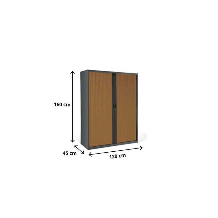 Armario de oficina metálico de persiana Altura 160 cm Ancho 80-100-120 cm Armario de oficina metálico de persiana Altura 160 cm Ancho 80-100-120 cm