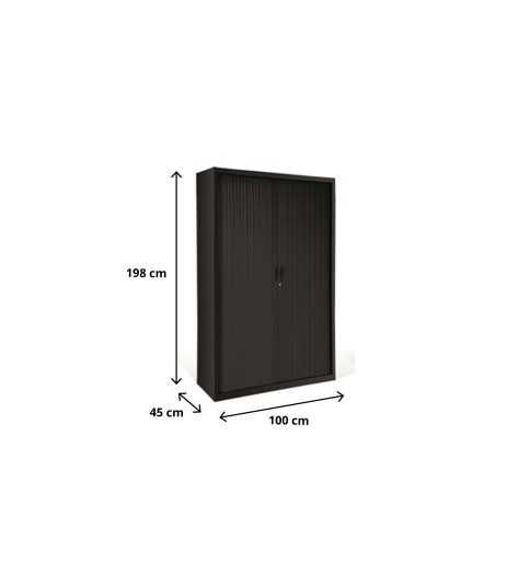 Armario de oficina metálico de persiana Altura 198 cm Ancho 80-100 o 120 cm Armario de oficina metálico de persiana Altura 198 cm Ancho 80-100 o 120 cm