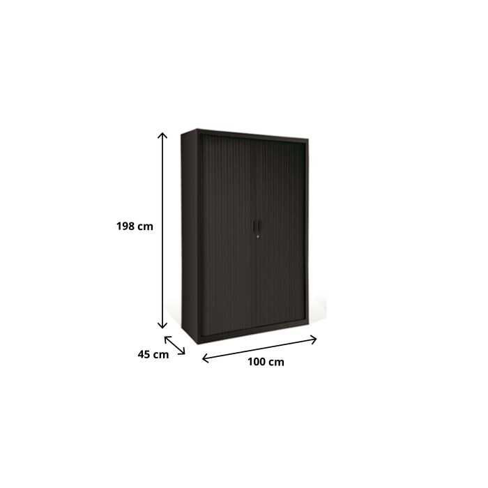 Armario de oficina metálico de persiana Altura 198 cm Ancho 80-100 o 120 cm Armario de oficina metálico de persiana Altura 198 cm Ancho 80-100 o 120 cm