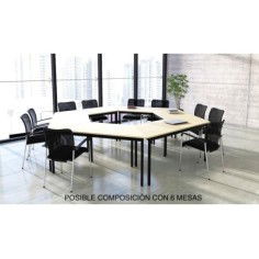 Mesa para aula forma trapezoidal estructura perimetral medidas a elegir serie DAI