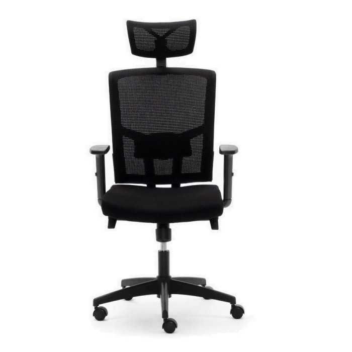 Silla de oficina VIENA, grueso asiento, mecanismo syncro, brazos regulables 1D
