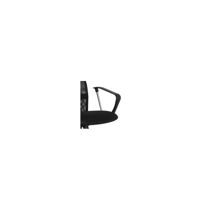 Silla de oficina KUSS, respaldo bajo en malla, brazos fijos, color negro Silla de oficina KUSS, respaldo bajo en malla, brazos fijos, color negro