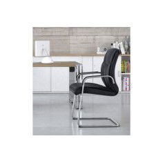Sillón confidente ROA 1, estructura balancín, brazos fijos tapizados, piel o polipiel Sillón confidente ROA 1, estructura balancín, brazos fijos tapizados, piel o polipiel