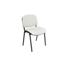 Silla confidente ISO, sin brazos, tapizado tela o polipiel,  patas negras Silla confidente ISO, sin brazos, tapizado tela o polipiel,  patas negras