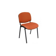 Silla confidente ISO, sin brazos, tapizado tela o polipiel,  patas negras Silla confidente ISO, sin brazos, tapizado tela o polipiel,  patas negras