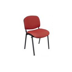 Silla confidente ISO, sin brazos, tapizado tela o polipiel,  patas negras Silla confidente ISO, sin brazos, tapizado tela o polipiel,  patas negras