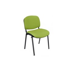 Silla confidente ISO, sin brazos, tapizado tela o polipiel,  patas negras Silla confidente ISO, sin brazos, tapizado tela o polipiel,  patas negras