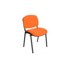 Silla confidente ISO, sin brazos, tapizado tela o polipiel,  patas negras Silla confidente ISO, sin brazos, tapizado tela o polipiel,  patas negras