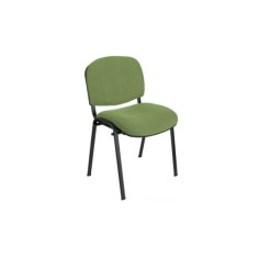 Silla confidente ISO, sin brazos, tapizado tela o polipiel,  patas negras Silla confidente ISO, sin brazos, tapizado tela o polipiel,  patas negras