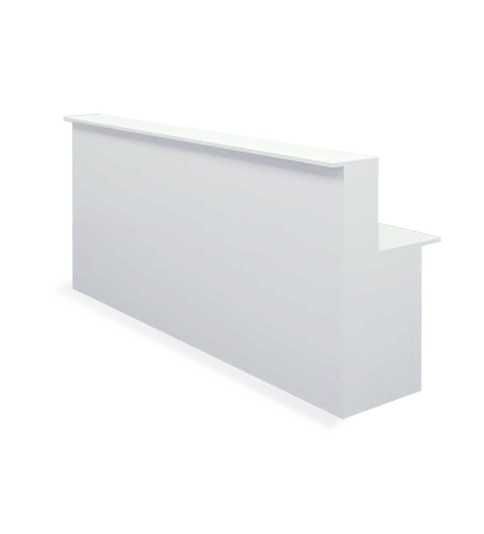 Mostrador de recepción recto BASIC, color blanco, ancho total 240 cm Mostrador de recepción recto BASIC, color blanco, ancho total 240 cm