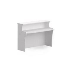 Mostrador de Recepción ROCK BÁSICO 120 cm, color blanco, con pasacables