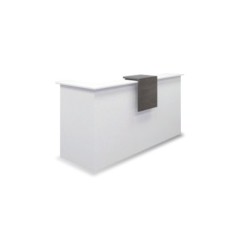 Mostrador recepción + sobremostrador BASIC 240 cm terminación derecha