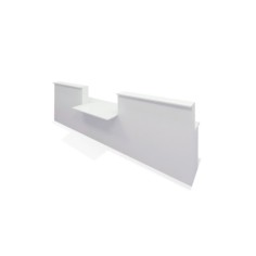 Conjunto mostrador recepción BASIC recto blanco de 340 CM, módulo minusválidos Conjunto mostrador recepción BASIC recto blanco de 340 CM, módulo minusválidos