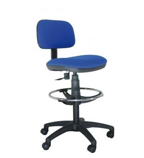 Taburete de oficina modelo SOFY de Vincolo, con ruedas, aro cromado, giratorio Taburete de oficina modelo SOFY de Vincolo, con ruedas, aro cromado, giratorio