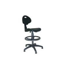 Taburete con respaldo modelo SONIA de Vincolo, giratorio, con ruedas, aro negro Taburete con respaldo modelo SONIA de Vincolo, giratorio, con ruedas, aro negro