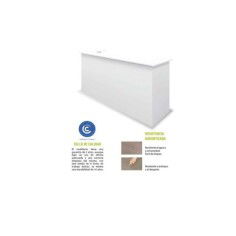 Mostrador de recepción BASIC 240 cm con terminaciones laterales