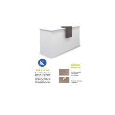 Mostrador recepción + sobremostrador BASIC 240 cm terminación derecha